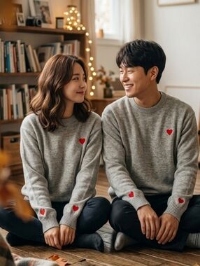 ❤️Couple Matching Grey Sweaters